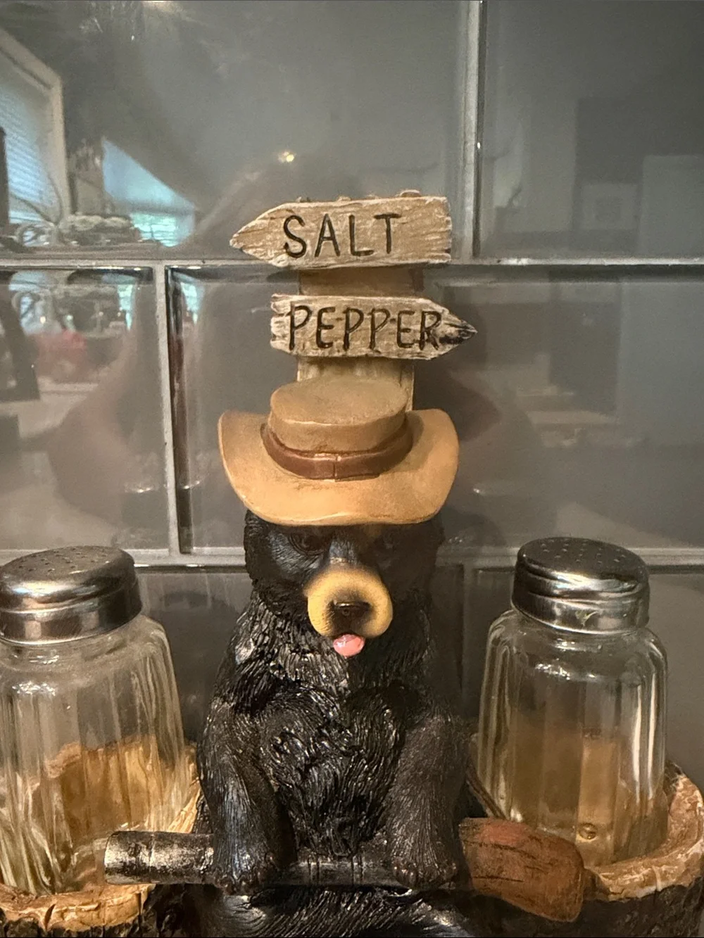 Bear Salt & Pepper Shaker Set - Black and Brown